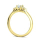Anillo de Compromiso de Oro 14k con Incrustaciones
