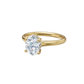 Anillo de Compromiso con Incrustación Oval y Halo Oculto