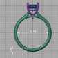 Anillo de Compromiso con Incrustación Oval y Halo Oculto
