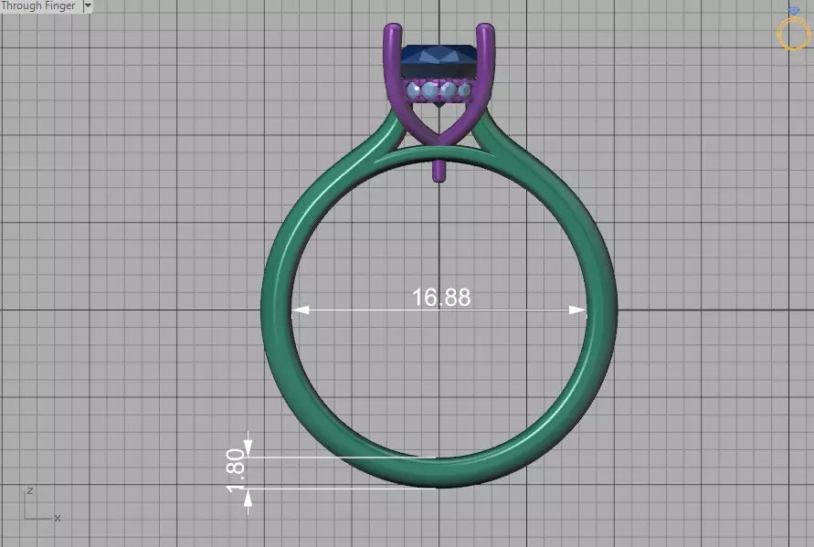 Anillo de Compromiso con Incrustación Oval y Halo Oculto