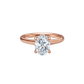 Anillo de Compromiso con Incrustación Oval y Halo Oculto