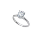 Anillo de Compromiso con Incrustación Oval y Halo Oculto