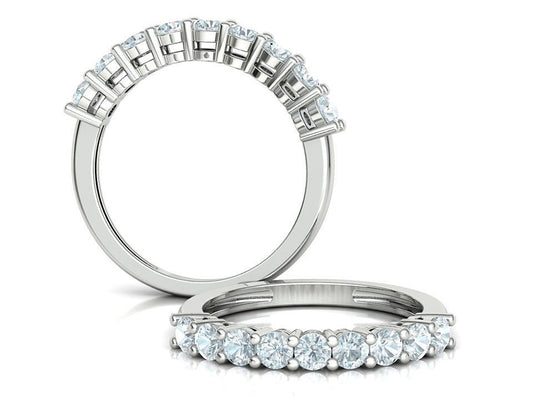 Churumbela Eternity Ring con Arco de Incrustaciones Preciosas