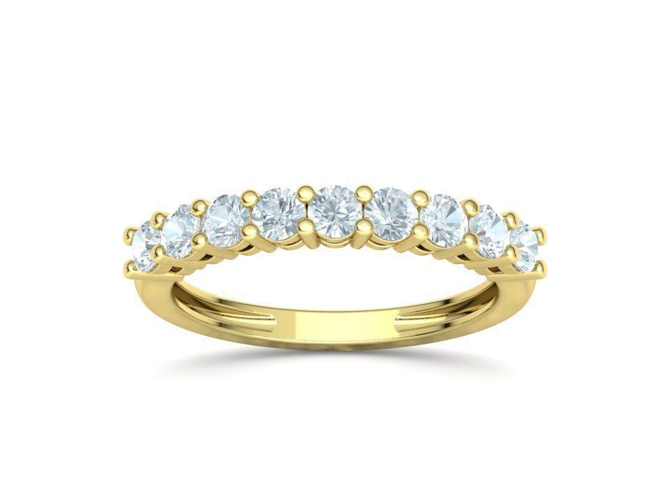 Churumbela Eternity Ring con Arco de Incrustaciones Preciosas