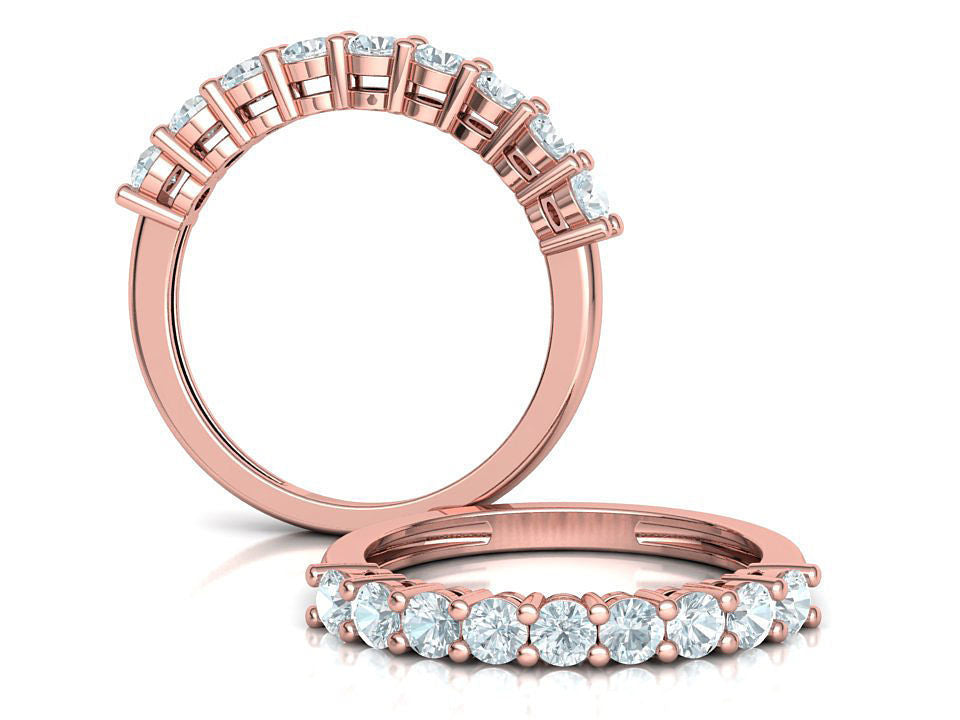 Churumbela Eternity Ring con Arco de Incrustaciones Preciosas