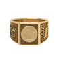 Anillo Graduación con Logo Frontal 14mm de Oro