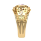 Anillo de Graduación Acompañada de una Incrustación de Zirconia Ovalada