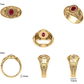 Anillo de Graduación Acompañada de una Incrustación de Zirconia Ovalada