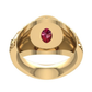 Anillo de Graduación Acompañada de una Incrustación de Zirconia Ovalada