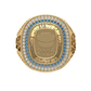 Anillo de Graduación con Logo Circular Acompañada de Incrustaciones