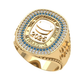 Anillo de Graduación con Logo Circular Acompañada de Incrustaciones