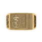 Anillo de Graduación Rectangular con Logo Grabado