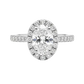 Anillo de Compromiso Oro 14K - Diamante Corte Oval con Halo 0.97 CTW