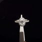 Anillo de Compromiso Oro 14K - Diamante Corte Oval con Halo 0.97 CTW
