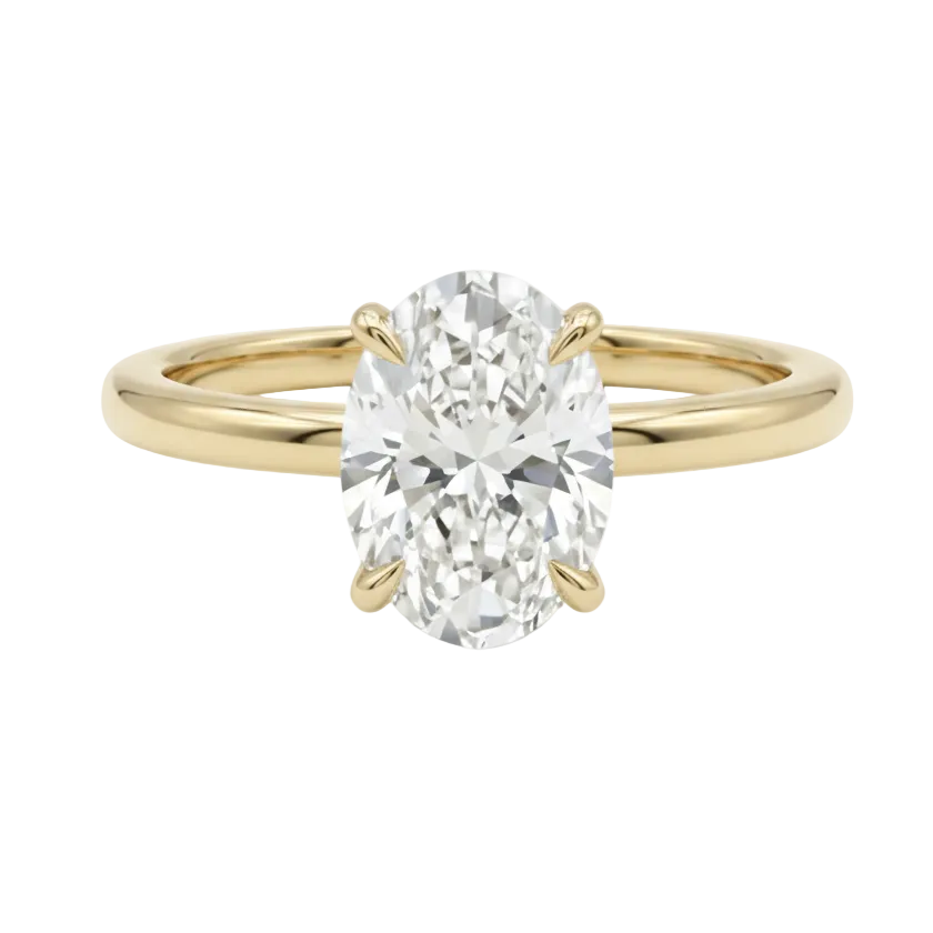 Anillo de Compromiso Oro 14K - Diamante Lab Grown Corte Oval 0.75 CTW