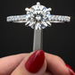 Anillo de Compromiso Oro 14K con Diamantes 2.00 CTW de Corte Redondo