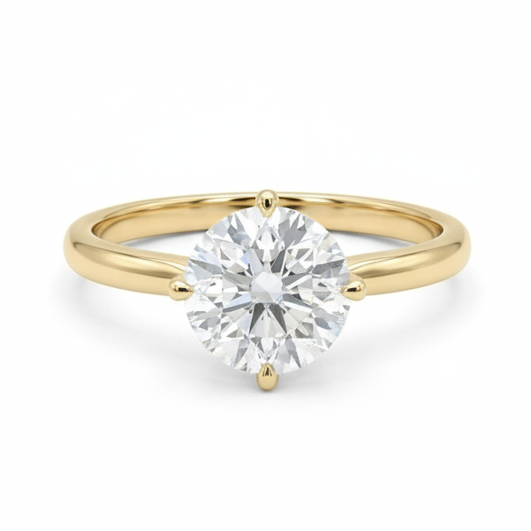 Anillo de Compromiso Oro 18K - Diamante Natural Corte Redondo 2.01 CTW