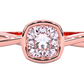 Anillo de Compromiso con Diamante Corte Cushion y Brazo Trenzado