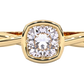 Anillo de Compromiso con Diamante Corte Cushion y Brazo Trenzado