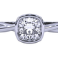 Anillo de Compromiso con Diamante Corte Cushion y Brazo Trenzado
