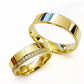 Argollas Matrimonio  Sunrise® en Oro de 14k con Diamantes Naturales 0.50Ct