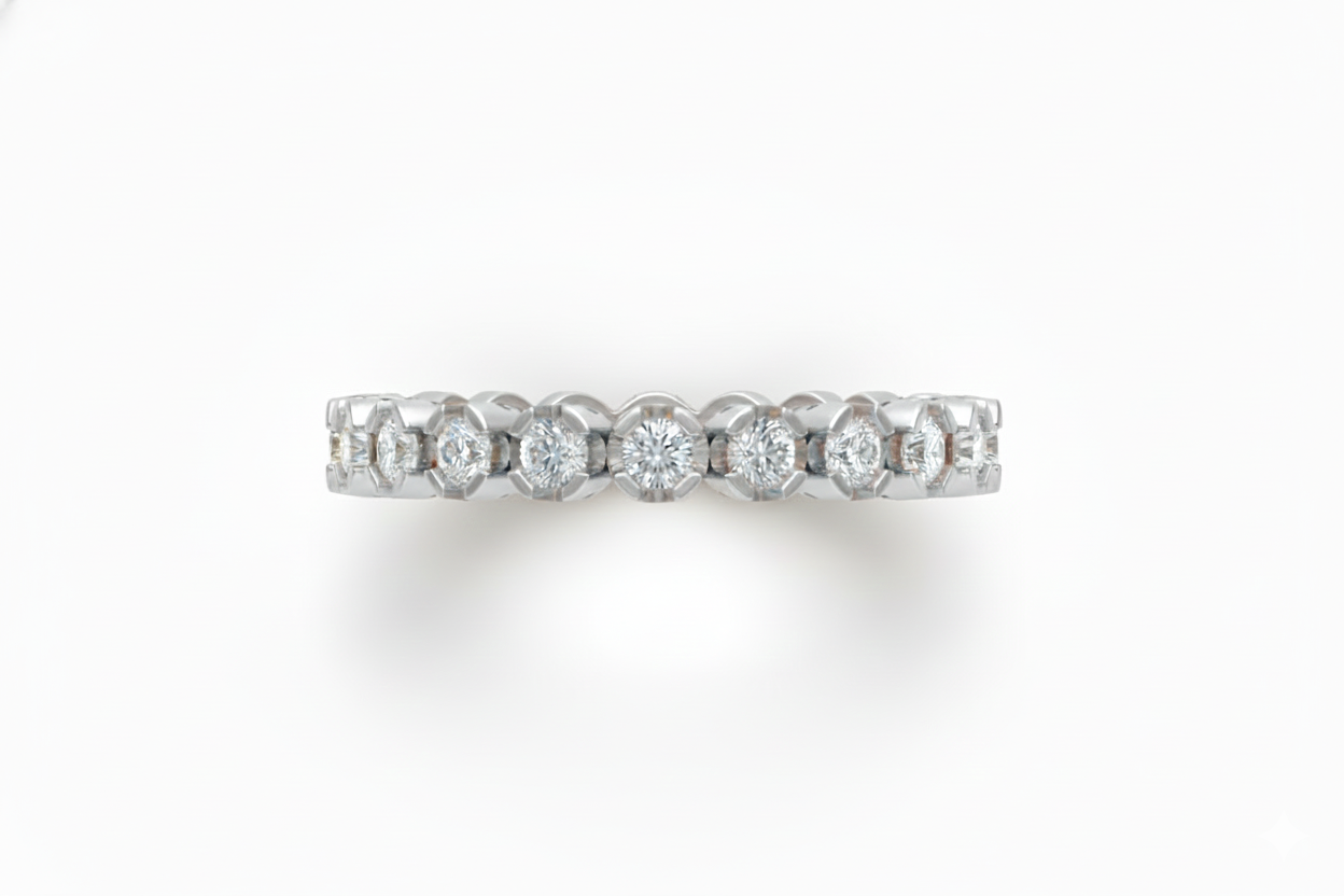 Churumbela Completa Eternity Con Engaste De Garras Compartidas