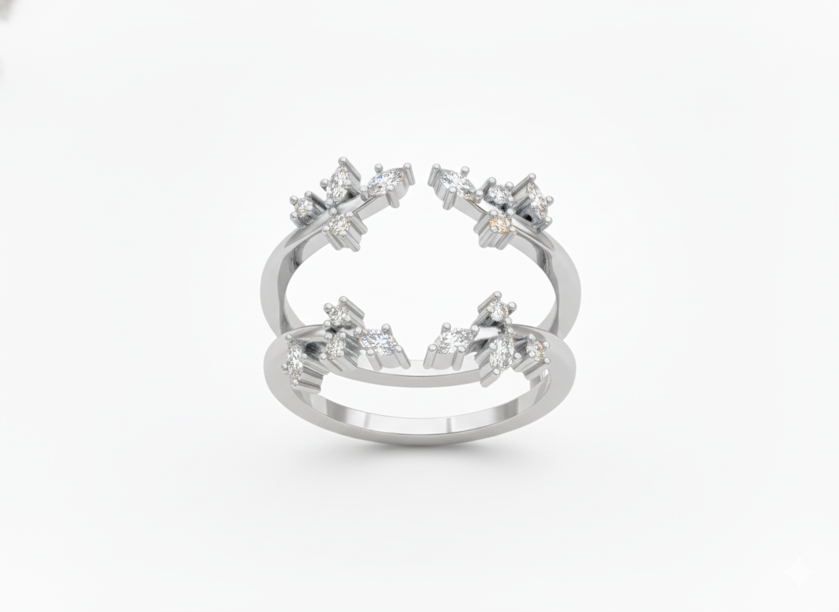 Churumbela Doble Floral con Diamantes