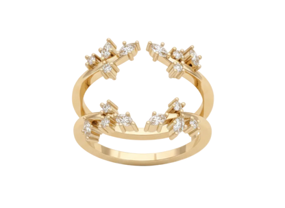 Churumbela Doble Floral con Diamantes