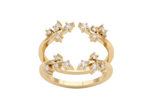 Churumbela Doble Floral con Diamantes