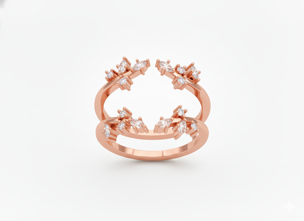 Churumbela Doble Floral con Diamantes