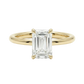 Anillo de Compromiso Oro 14K - Diamante Lab Grown Corte Esmeralda 0.51 CTW