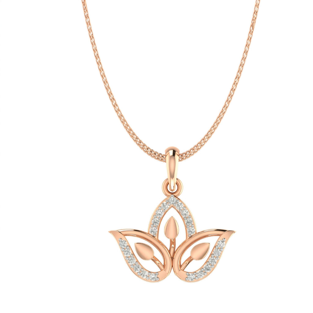 Collar Flor de Loto con Incrustaciones
