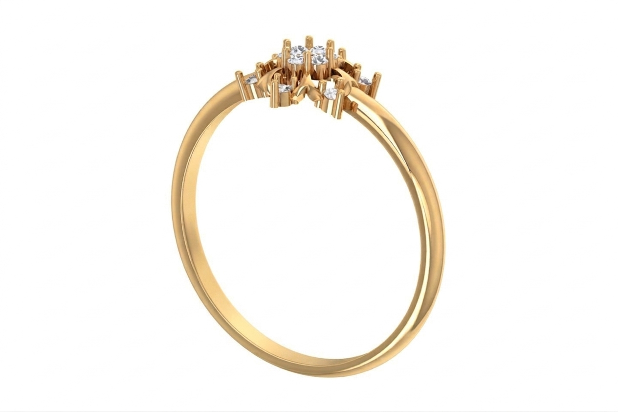 Anillo de Compromiso Solitario Estilo Mandala