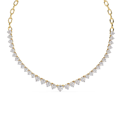 Gargantilla “Elegancia Eterna” en Oro con Montaduras en Forma de Brillantes