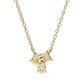 Collar “Trío de Brillos” en Oro con montaduras en Cortes Mixtos