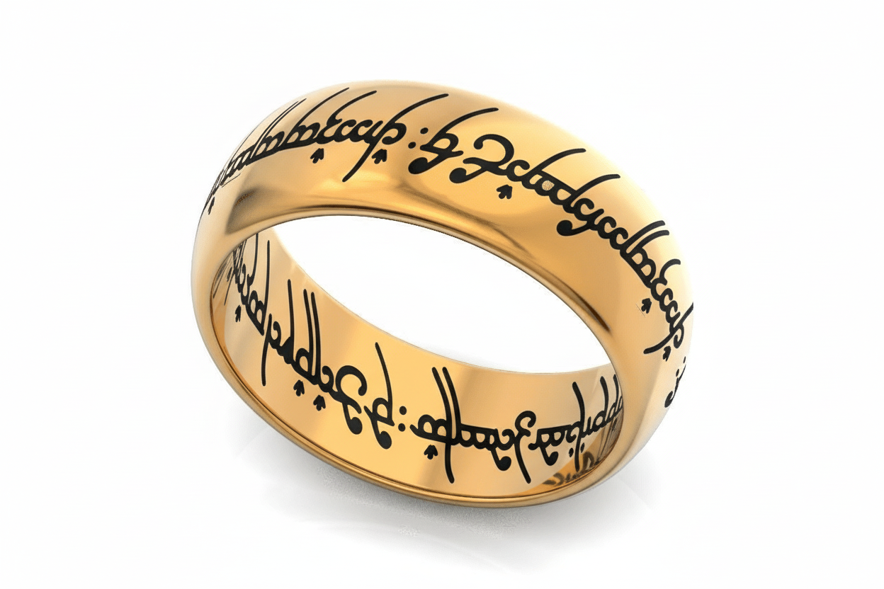 Anillo del Señor de los Anillos Corte Confort