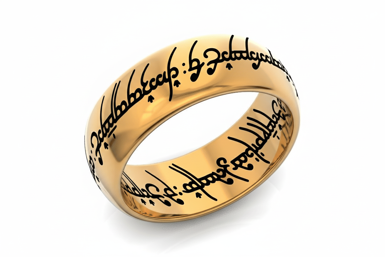 Anillo del Señor de los Anillos Corte Confort