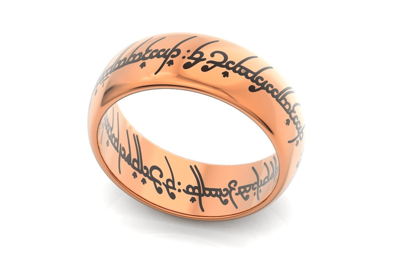 Anillo del Señor de los Anillos Corte Confort