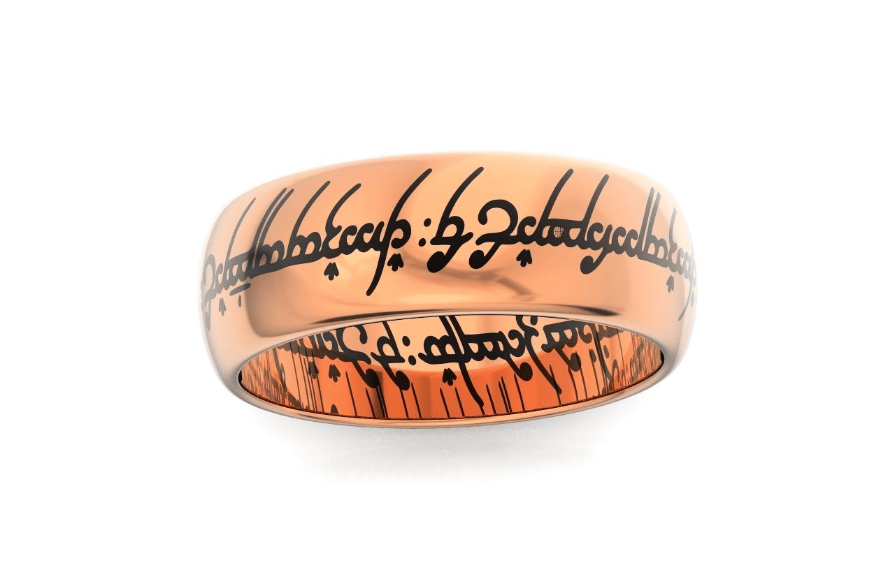 Anillo del Señor de los Anillos Corte Confort