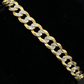 Pulso cubano Diamantado 22 cm * 8mm, 16.8 gr 10k Oro Amarillo Solido