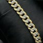 Pulso cubano Diamantado 22 cm * 8mm, 16.8 gr 10k Oro Amarillo Solido