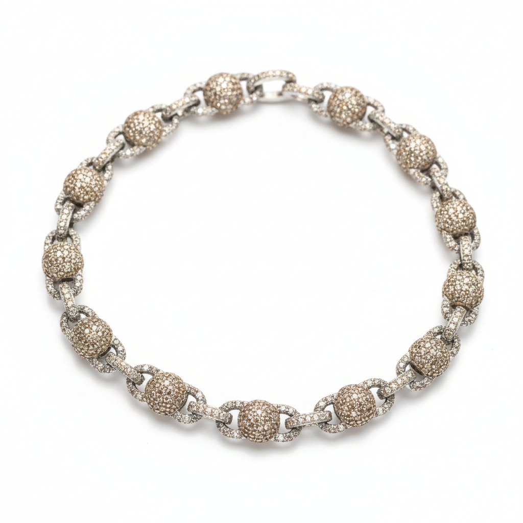 Pulso  de diamante 10 K 2.82 CTW