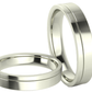 Juego de Argollas Plain de Oro Blanco 14k