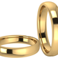 Deslumbrante Juego de Argollas Plain Doradas Lisas de Oro 14k