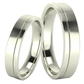 Juego de Argollas Plain de Oro Blanco 14k