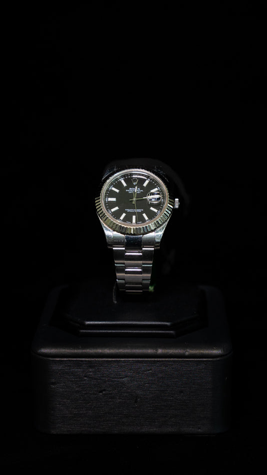 Rolex Datejust 41 - Esfera Negra & Bisel Estriado