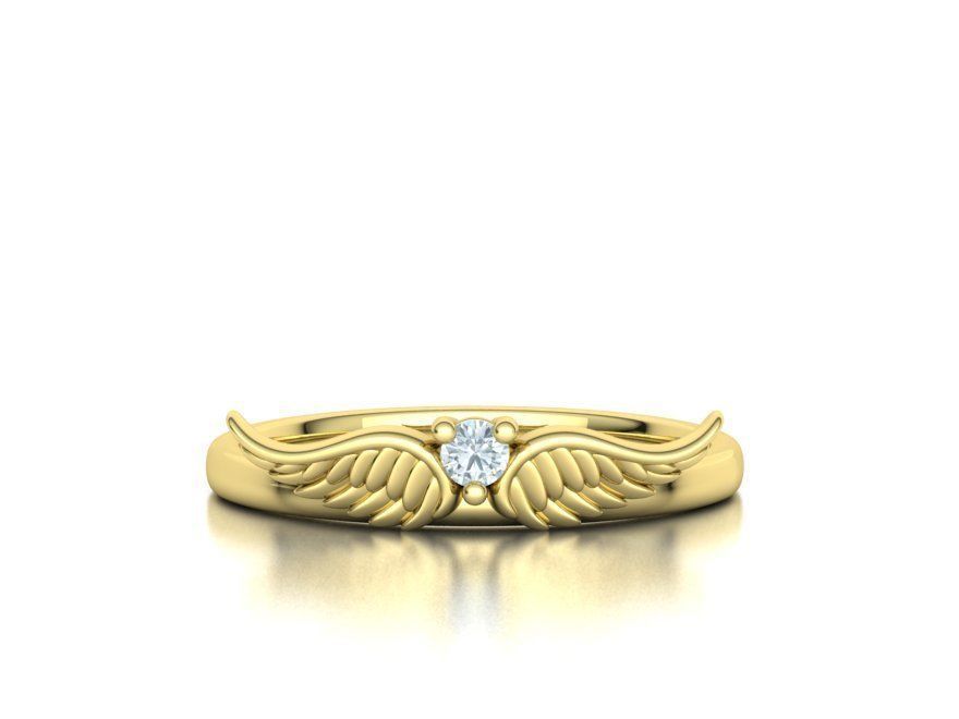Anillo de alas de diamante