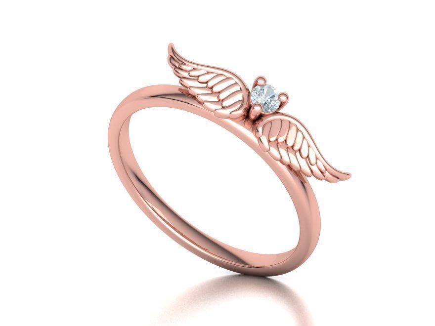 Anillo de alas de diamante