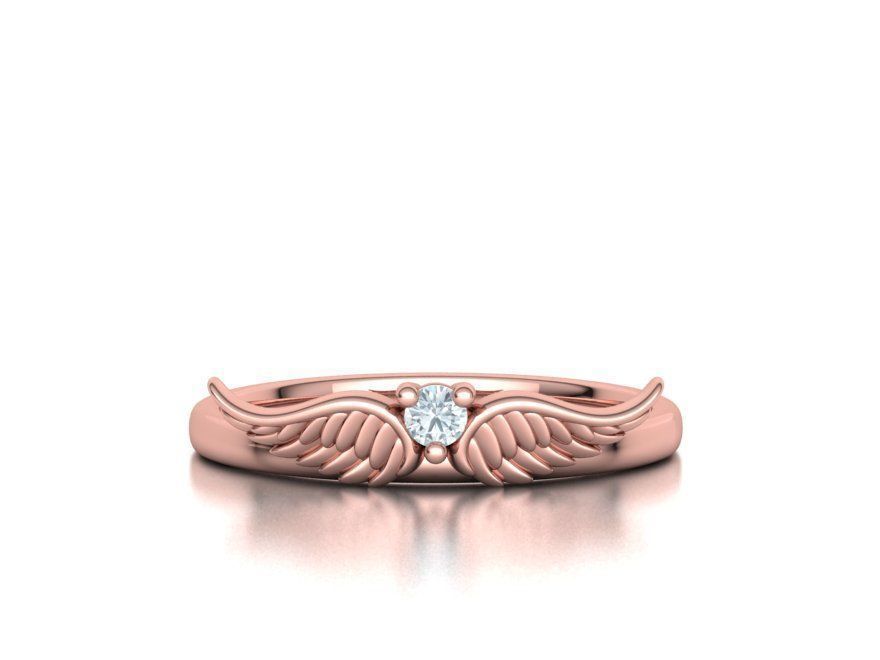 Anillo de alas de diamante
