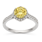 Anillo con Diamante Amarillo - Fondo Blanco